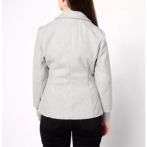 Studio Park x Amy Stran Women Jacket Sz XL Faux Wool Knit Blazer Gray A620514 - Picture 2 of 7